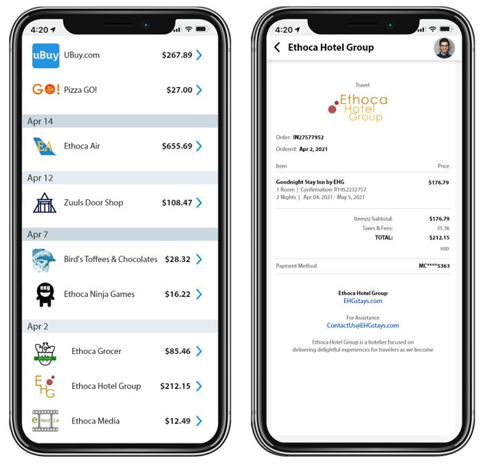 Details and Digital Receipts